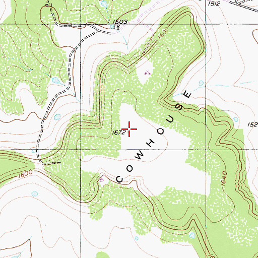Topographic Map of Cowhouse Mountain, TX