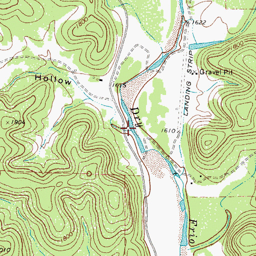 Topographic Map of Cox Hollow, TX