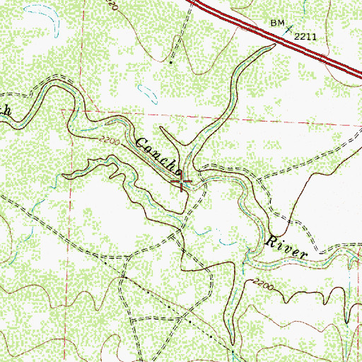 Topographic Map of Cox Hollow, TX