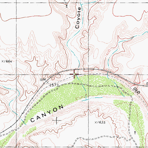 Topographic Map of Coyote Canyon, TX