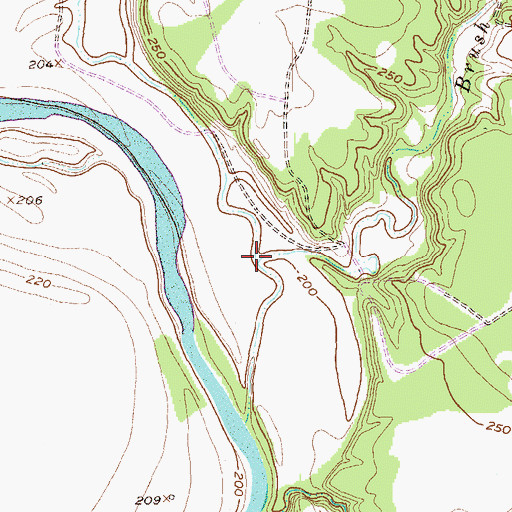 Topographic Map of Crier Creek, TX