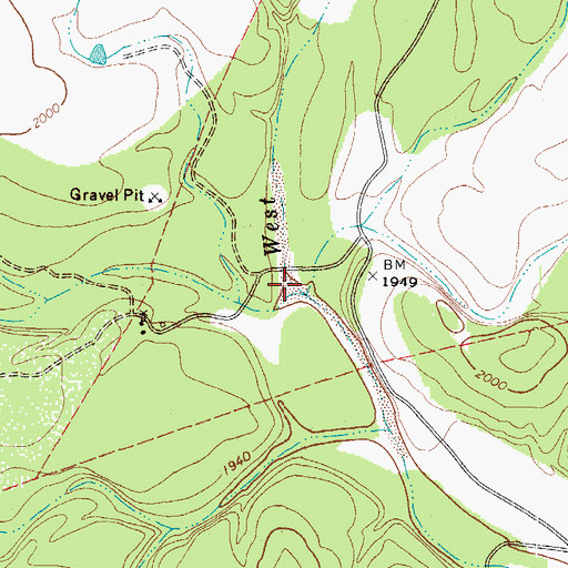 Topographic Map of Crooked Draw, TX