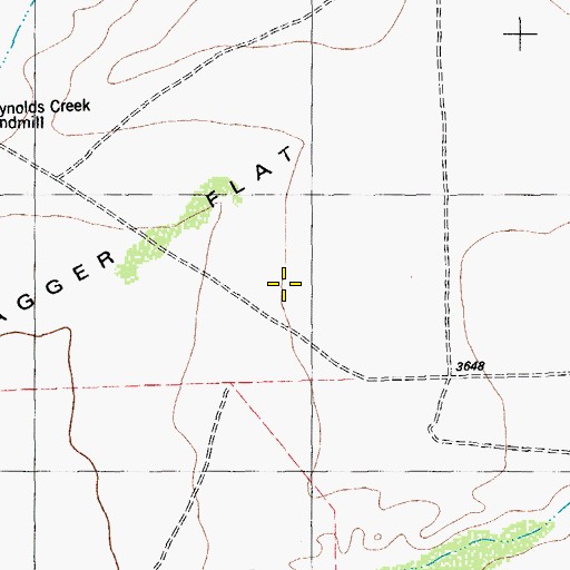 Topographic Map of Dagger Flat, TX
