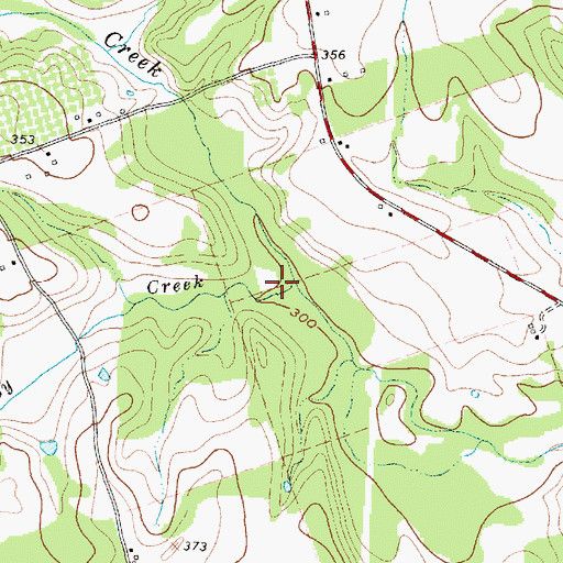 Topographic Map of Darby Creek, TX
