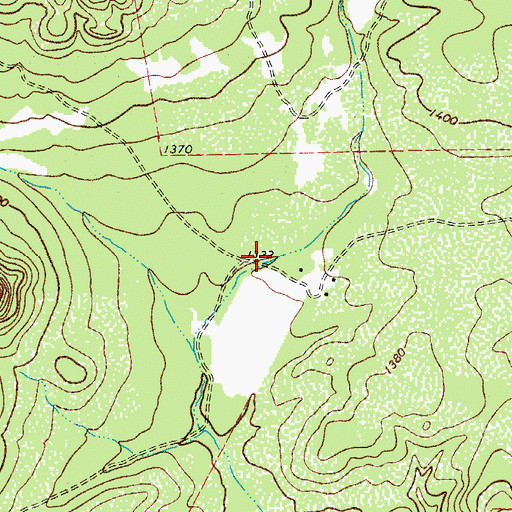 Topographic Map of Deadman Hollow, TX