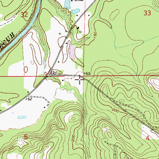 Topographic Map of New Sweet Home School (historical), AL