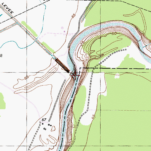 Topographic Map of Dry Bayou, TX