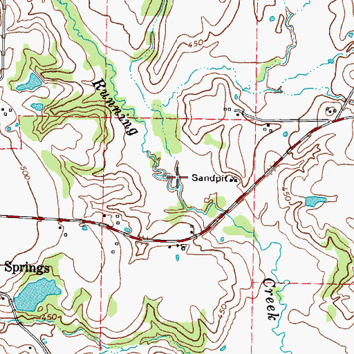 Topographic Map of Dry Creek, TX