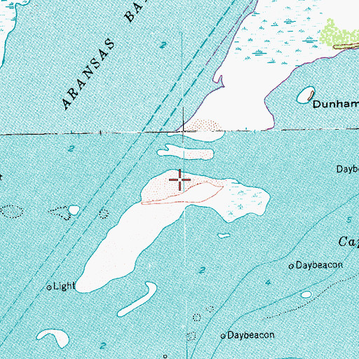 Topographic Map of Dunham Island, TX