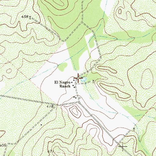 Topographic Map of El Negro Ranch, TX