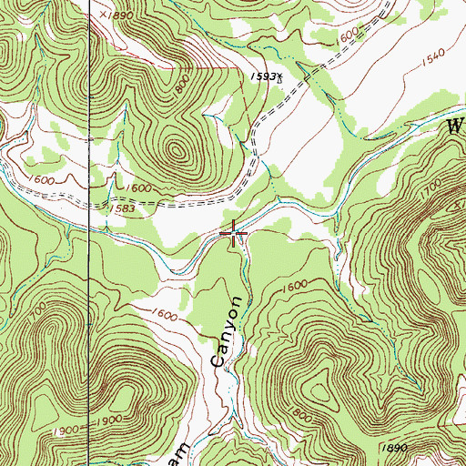 Topographic Map of Elam Canyon, TX