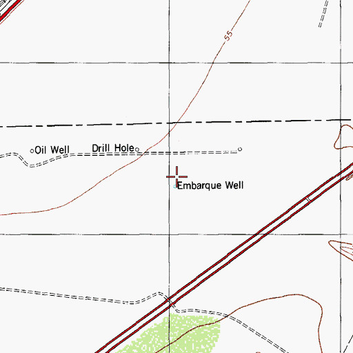 Topographic Map of Embarque Well, TX