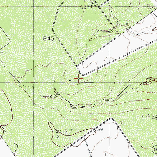 Topographic Map of Erskine Rhodes, TX