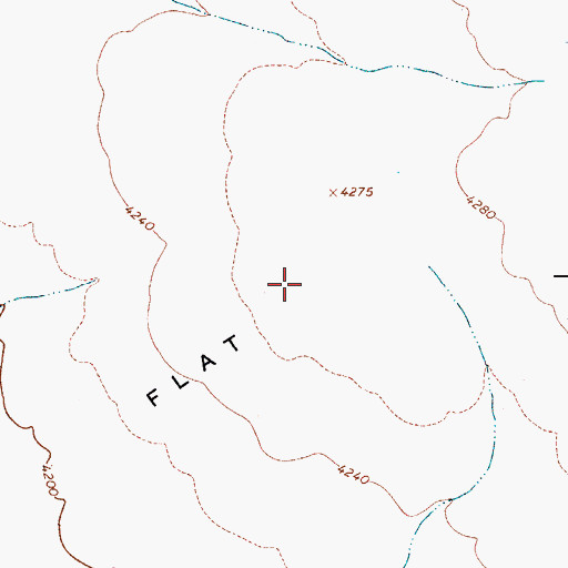 Topographic Map of Warm Springs Flat, AZ