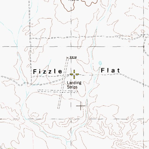 Topographic Map of Fizzle Flat, TX