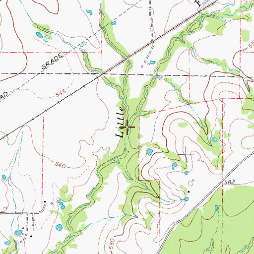Topographic Map of Foster Creek, TX