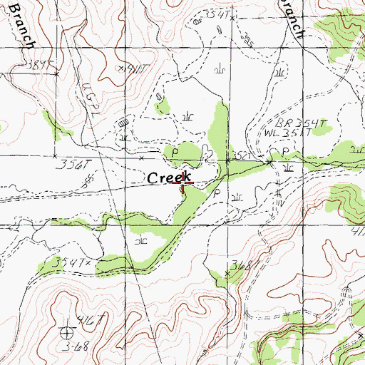 Topographic Map of Friendship Branch, TX