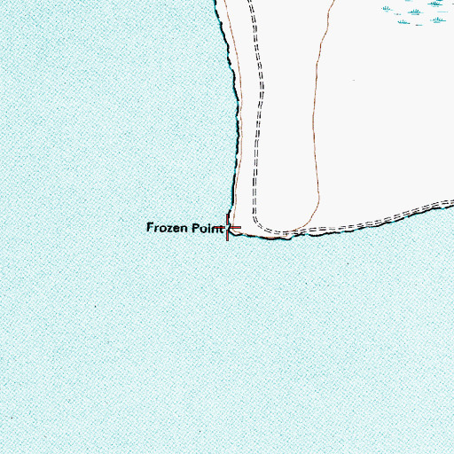 Topographic Map of Frozen Point, TX