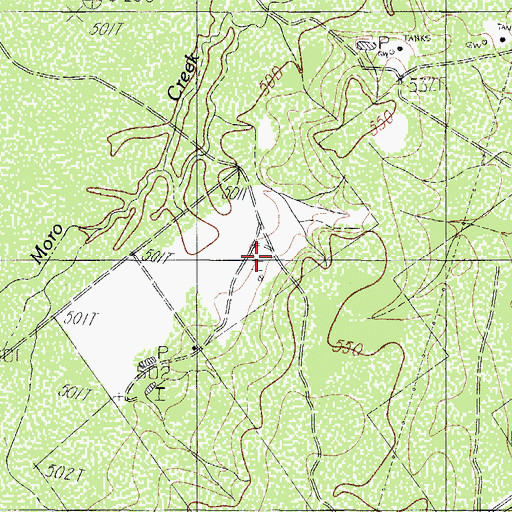 Topographic Map of G B Smith, TX