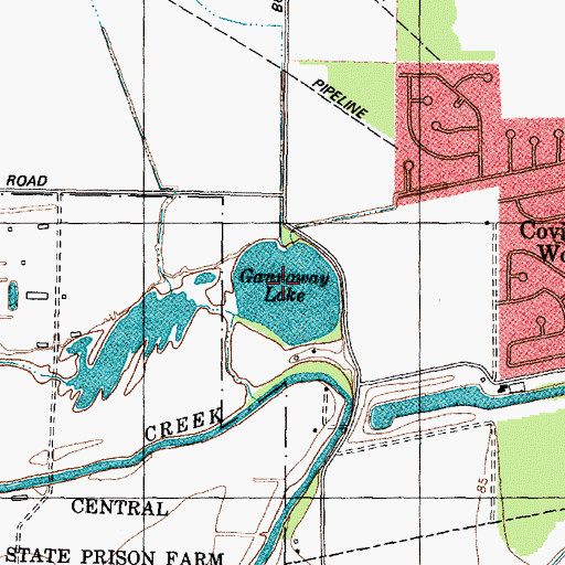 Topographic Map of Gannoway Lake, TX