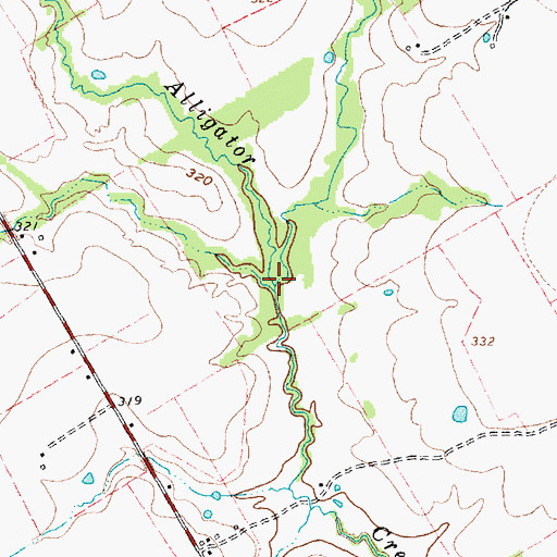 Topographic Map of Gas Creek, TX