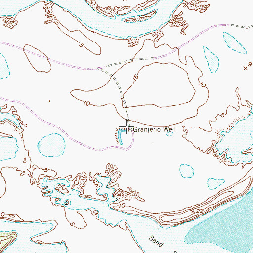 Topographic Map of Granjeno Well, TX