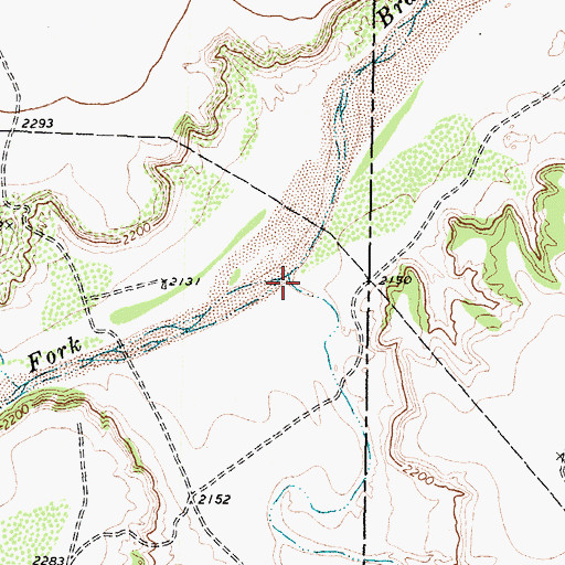 Topographic Map of Grape Creek, TX