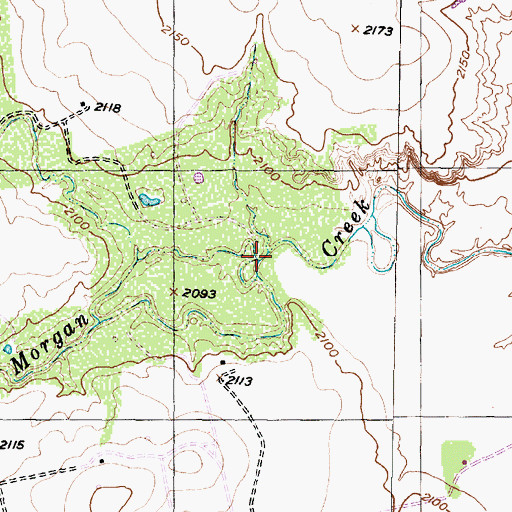 Topographic Map of Graze Creek, TX