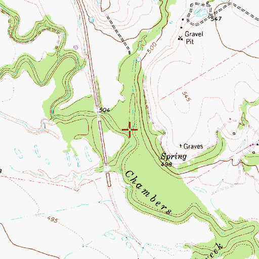Topographic Map of Greathouse Branch, TX