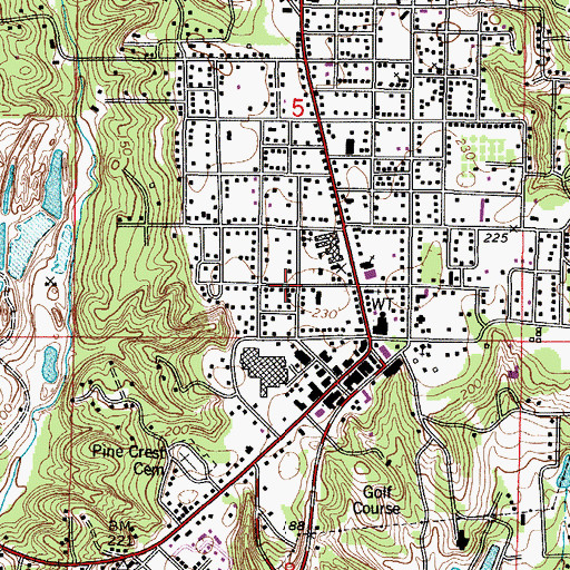 Topographic Map of Salt Springs Academy (historical), AL