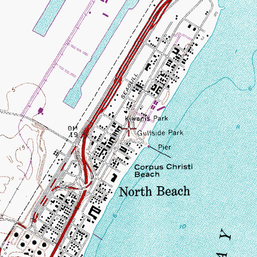 Topographic Map of Gulfside Park, TX