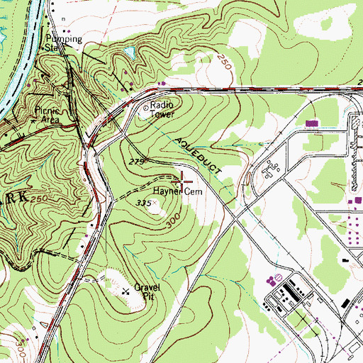Topographic Map of Hayner Cemetery, TX