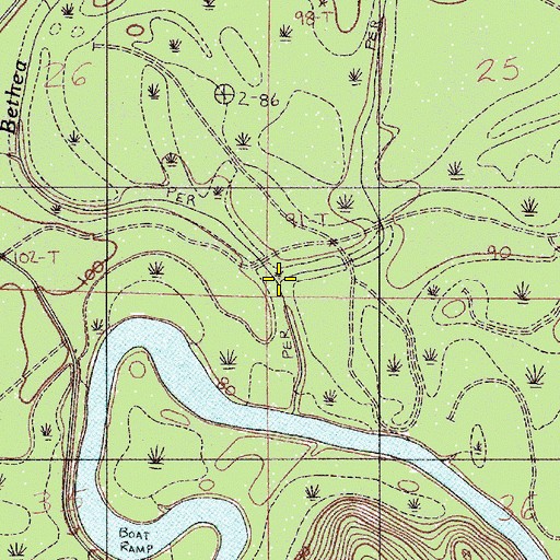 Topographic Map of Crossway Creek, AL