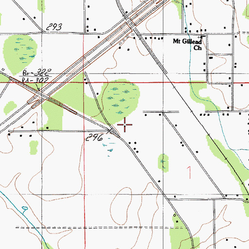 Topographic Map of Freemanville Church, AL