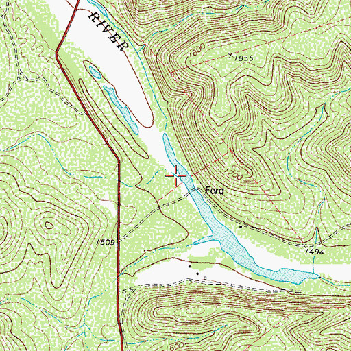 Topographic Map of Hudson Canyon, TX