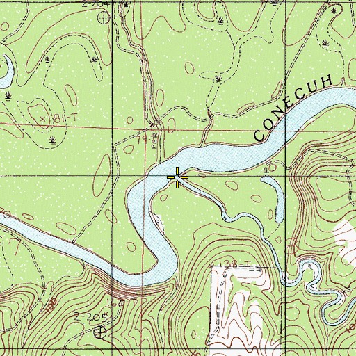 Topographic Map of Mayo Mill Creek, AL