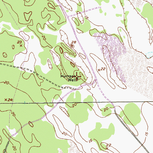 Topographic Map of Hurraco Well, TX