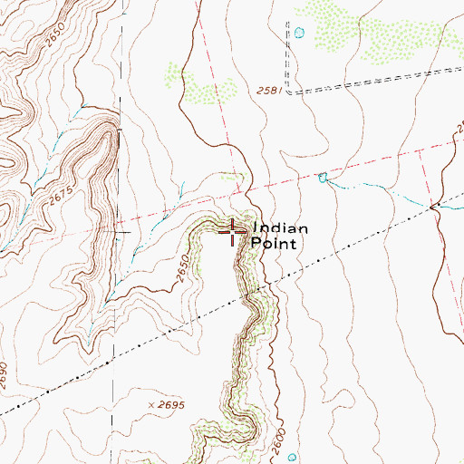 Topographic Map of Indian Point, TX