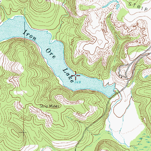 Topographic Map of Iron Ore Lake, TX