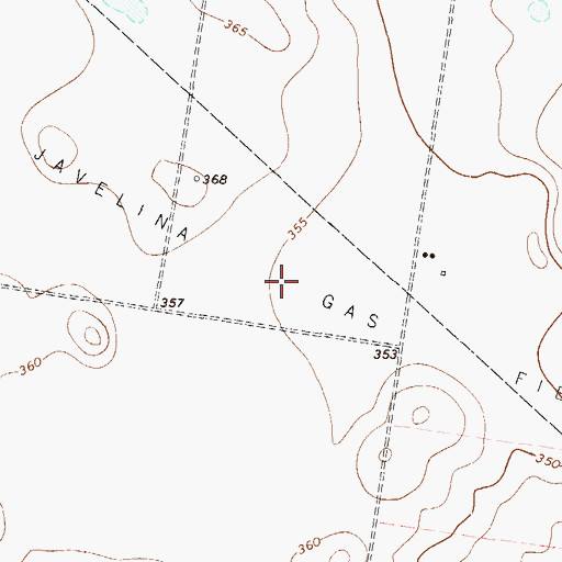 Topographic Map of Javelina Gas Field, TX