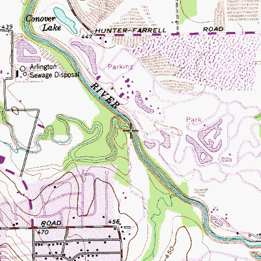Topographic Map of Johnson Creek, TX