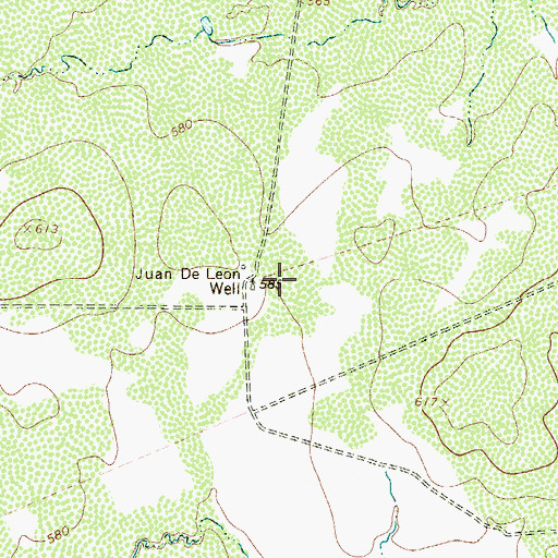 Topographic Map of Juan De Leon Well, TX