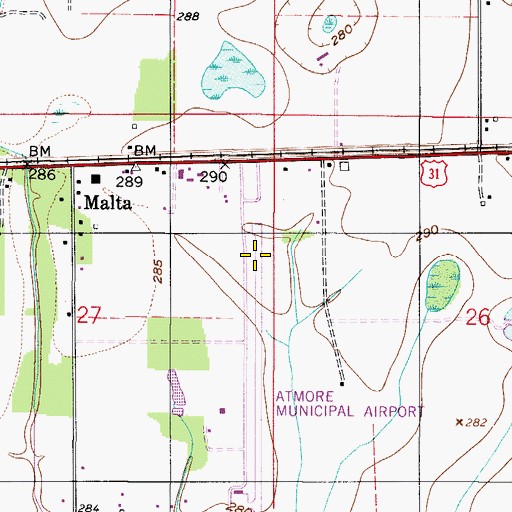 Topographic Map of Veterans Memorial Park, AL