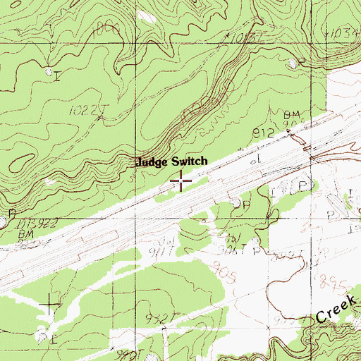 Topographic Map of Judd Switch, TX