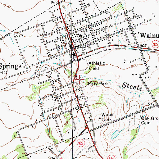 Topographic Map of Katy Park, TX