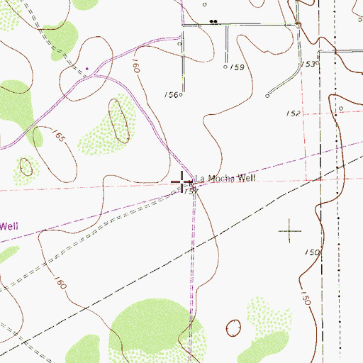 Topographic Map of La Mocha Well, TX