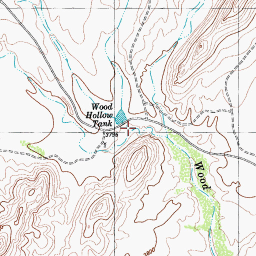Topographic Map of Lake Hollow, TX