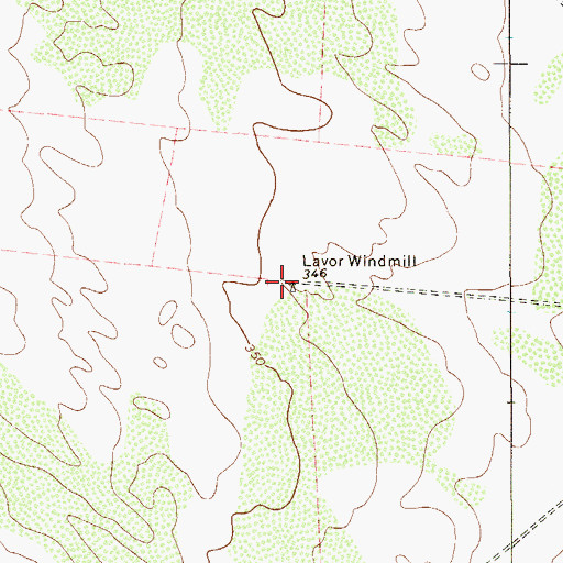 Topographic Map of Lavor Windmill, TX