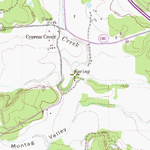 Topographic Map of Lazy Valley, TX