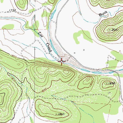 Topographic Map of Lee Creek, TX